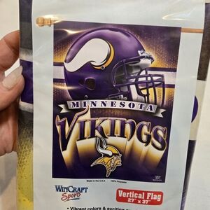 Wincraft Minnesota Vikings Vertical Flag Banner Indoor Outdoor 27" x 37" Sports